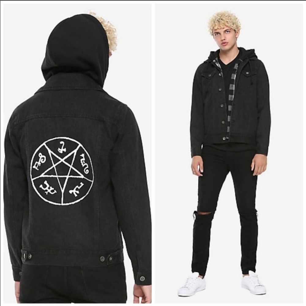SUPERNATURAL DEVIL'S TRAP HOODED DENIM JACKET 2X